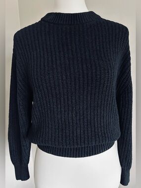 NWOT- Wilfred Black Ribbed Knit Pullover